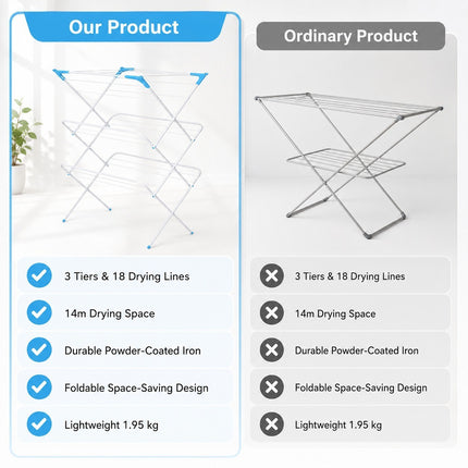3-Tier Folding Clothes Airer