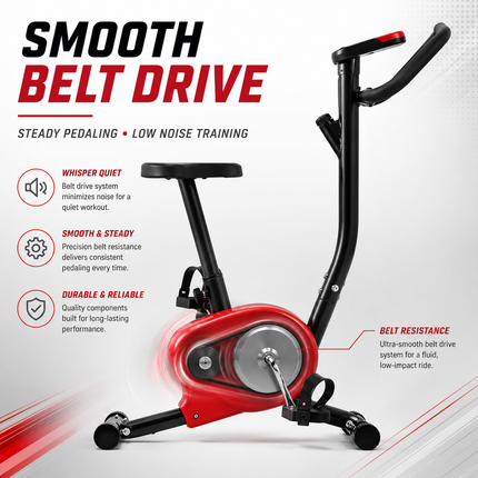 Exercise Bike With Adjustable Seat Cardio Exercise Gym Upright Spinning Bicycle