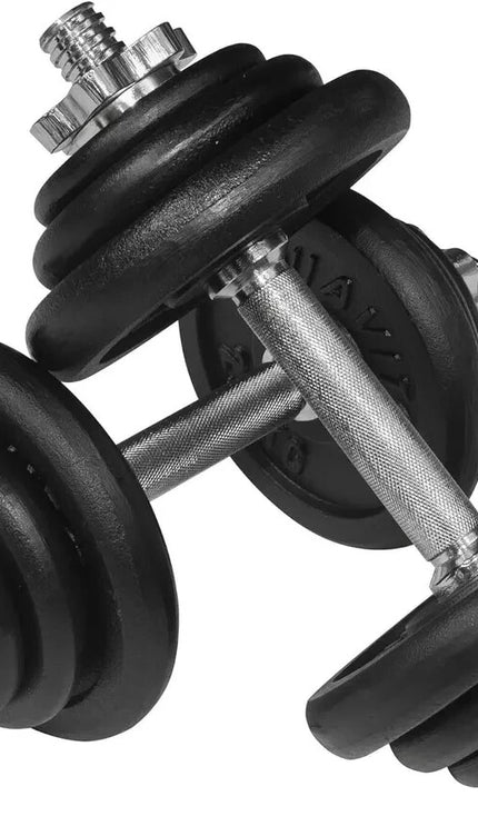 Adjustable 15KG Cast Iron Dumbbell and Barbell Set
