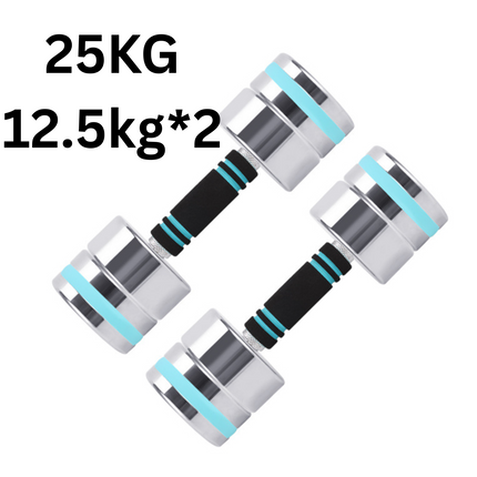 Ultra Compact Dumbbell Set Chrome Steel Adjustable Anti-Slip Grip Gym Exercise