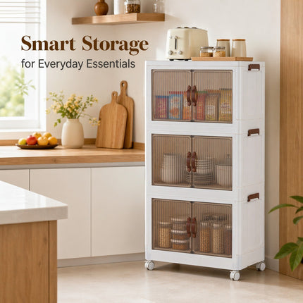 3/4 Drawer Storage Cabinet Plastic Home & Office Multi Purpose Organiser Unit