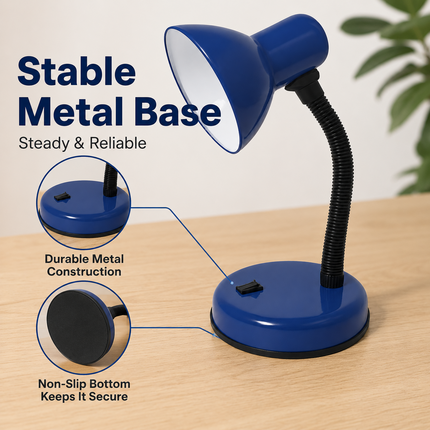 Study Desk Lamp Flexible Neck E27 40W Simple Design for Study Work Room Home