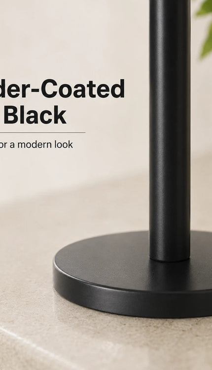 Kitchen Roll Holder Matt Black Stainless Steel Freestanding Paper Towel Stand