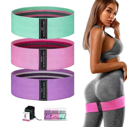 Resistance Bands Set Fabric Men Women Exercise Glute Workout Hip Circle Non Slip