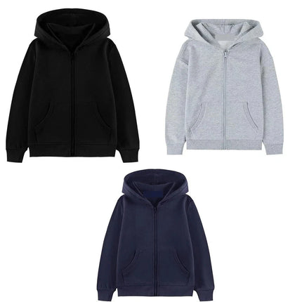 Mens Hoodies Zip Hooded Fleece Sweatshirt Top Jacket Plain Coat Warm Jumper