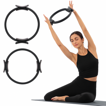 15" Pilates Ring Fitness Circle Exercise Equipment Toning Arms Thighs Leg & Core