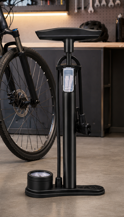 Bike Pump Bicycle Floor Air Pump With Gauge Presta & Schrader tire 160Psi MTB