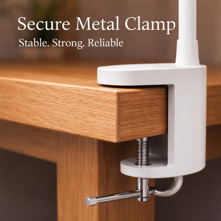 LED Desk Lamp with Clamp Stepless Dimming Modes 2700-6000K Office Desk WorkLight