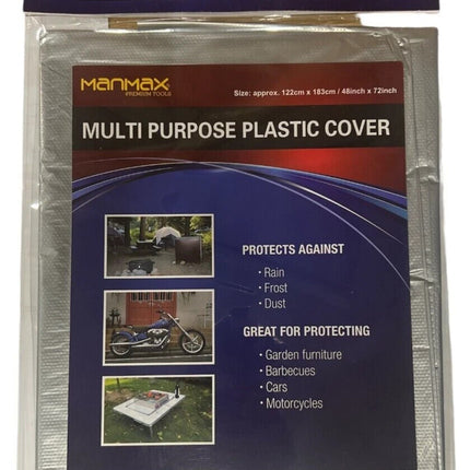 Garden Plastic Cover For Multi-purpose Cars, BBQ, Motorbikes & Rain Dust 4x6ft