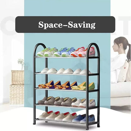 5 Tier Shoe Stand Rack Lightweight 20 Pairs Storage Compact Organizer Shelf