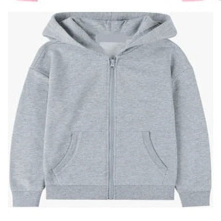 Kids Zip Hoodie for Boys & Girls - 2 Pockets Casual Activewear School Hood