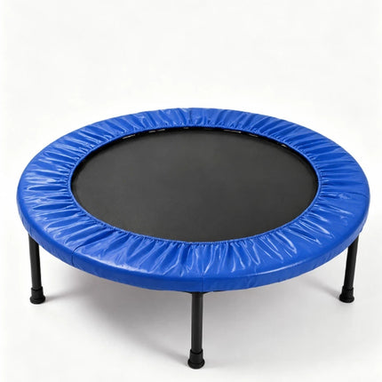 Mini Fitness Trampoline Blue Cardio Workout Exercise Portable Rebounder 45 Inch
