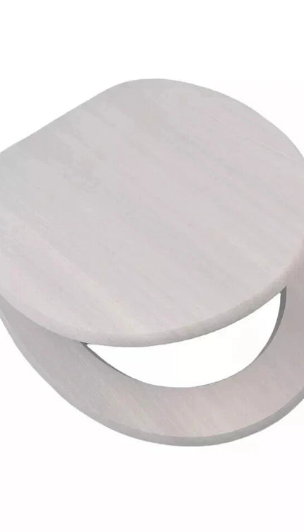 18" Universal Toilet Seat Light Grey Wooden MDF Bathroom WC Easy Fit Seat