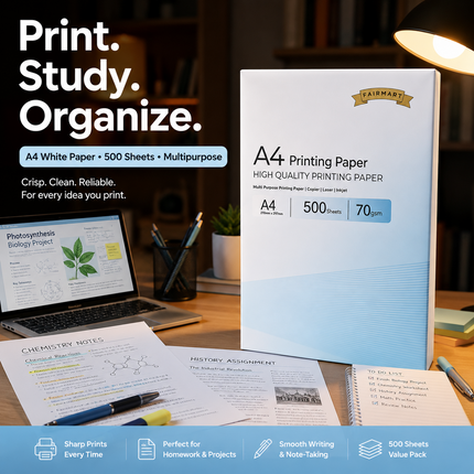 A4 Printer Paper 70gsm 80gsm Home Office Inkjet Laser Printer Copiers Reams