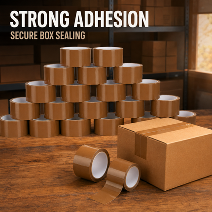 Parcel Tape 48mm X 66m Strong Heavy Duty for Secure Box Packing 36-Rolls Brown