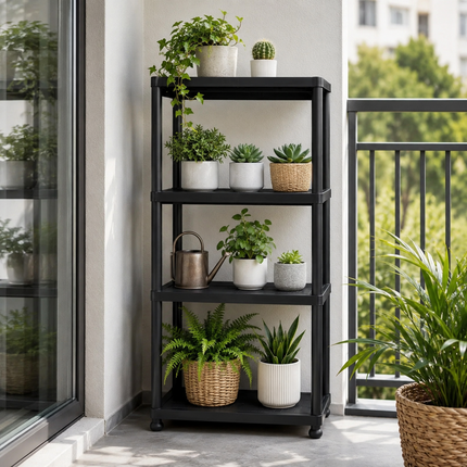 Storage Shelves 4/5 Tier Plastic Home Garage Rack