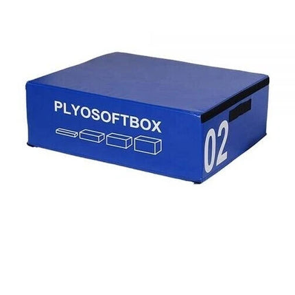 Soft Plyometric Jump Box 30cm Stackable Foam Gym Fitness Training Equipment Blue