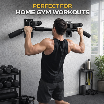 Pull Up Bar Wall Mounted Heavy Duty Chin Up Bar Foam Padded Grips for Home Gym