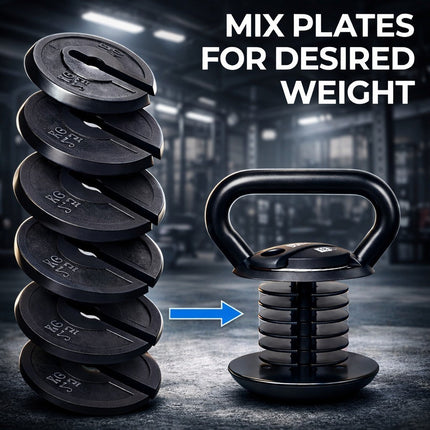 Adjustable Kettlebell Weight Set Exercise Home Gym Fitness Workout 9Kg