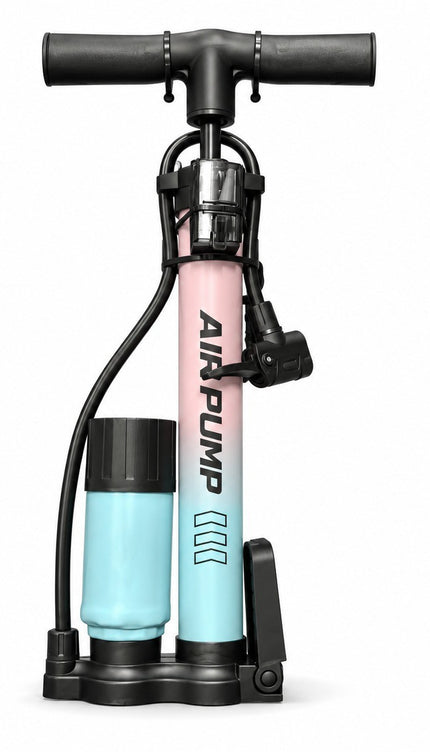 Bike Pump Bicycle Floor Air Pump With Gauge Presta & Schrader