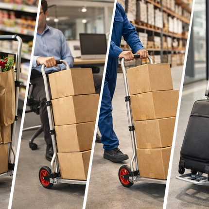 Foldable Hand Sack Truck 70kg Heavy Duty Trolley Cart with Adjustable Handle
