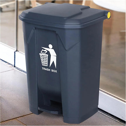 80L Black Recycling Pedal Bin – Waste Trash Dustbin for Kitchen Home Office