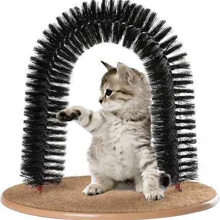 Cat Scratch Arch Kitten Massaging Scratching Scratcher Pet Grooming Play Toy New
