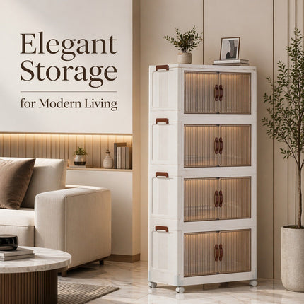3/4 Drawer Storage Cabinet Plastic Home & Office Multi Purpose Organiser Unit