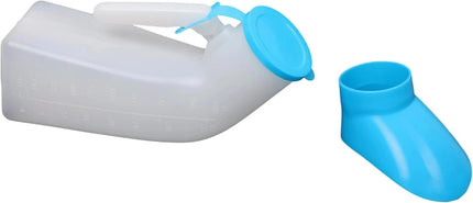 Unisex Urinal Bottle 1L Men & Women Spill-Proof Funnel Portable Bedside Travel