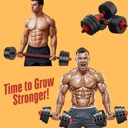 Adjustable Dumbbell Barbell Kettlebell  15KG  Weight Set 6 in 1 Home Gym