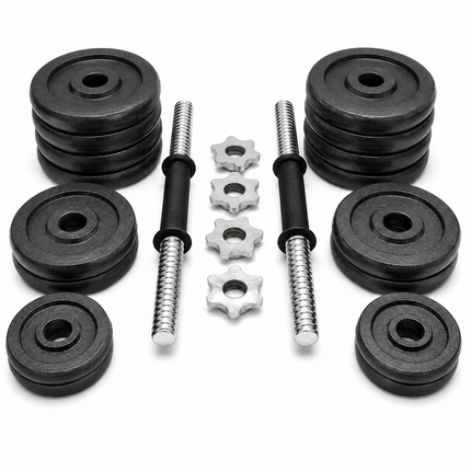 Weight Plates Cast Iron Dumbbell Handles Nuts Set