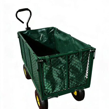 Garden Trolley TRAILER Deluxe High Sided Cart 500kg H Duty Festival Camping LARG