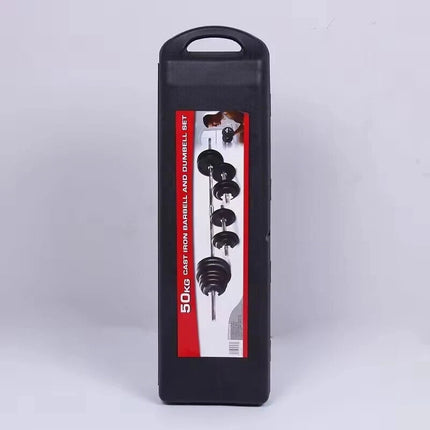 Adjustable Dumbbell Barbell Set Cast Iron 15-50KG Body Building Set - Box Damage