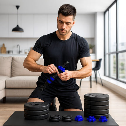 20kg Adjustable Dumbbell Set with Push Up Bar