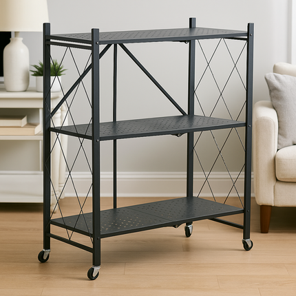 Folding Shelf Storage Portable Rack Shelves Garage Kitchen Warehouse Pantry Shed