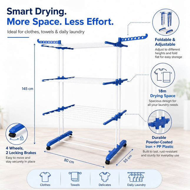 4 Tier Clothes Drying Rack