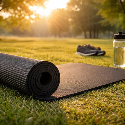 Yoga Mat Thick 10mm Non-Slip PVC Exercise Floor Mat For Gym Pilates & Home