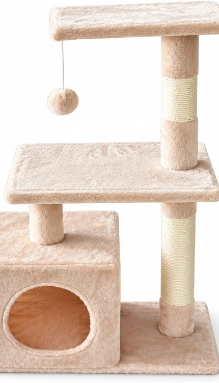 85cm Cat Tree Tower Sisal Scratching Post Condo Perch Activity Centre for Cats