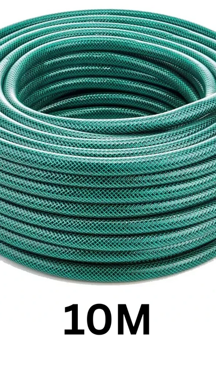 Reinforced 10M PVC Garden Hose Pipe with Water Spray and Fittings for Home Use