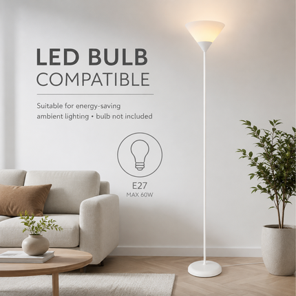 Uplighter Floor Lamp Sleek & Modern Standing Tall Lamp for Home Office