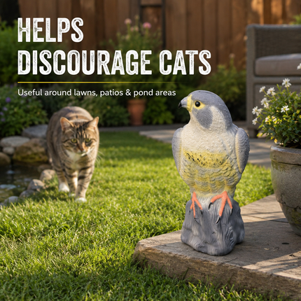 Hawk Owl Heron Decoy Bird Pest Control Cat Repeller Pond Garden Scare Ornament