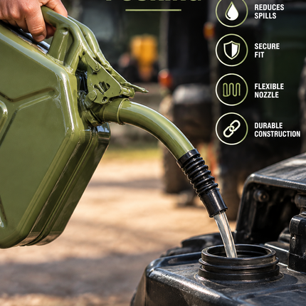 Metal Jerry Can 5L 10L 20L & Spout Heavy Duty Petrol Diesel Storage Container