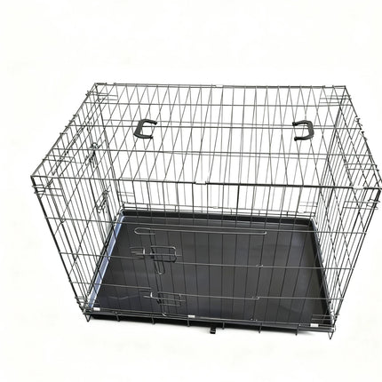 30 Inch Heavy Duty Metal Dog Cage Crate Medium Size Black Pet Kennel Carrier