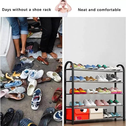 5 Tier Shoe Stand Rack Lightweight 20 Pairs Storage Compact Organizer Shelf
