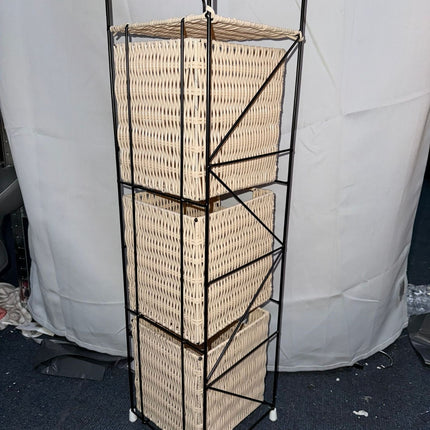 3 Drawer Slim Bathroom Storage Unit Woven Organizer Cabinet Box for Bathroom Use