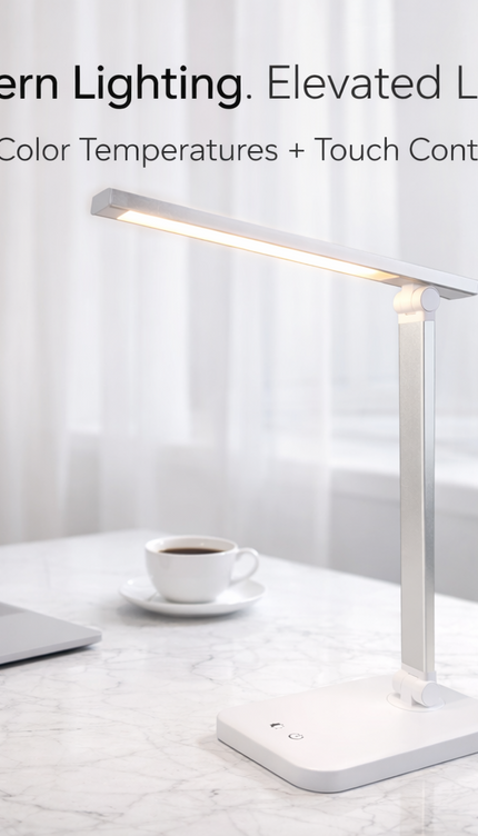 Foldable LED Desk Lamp with 5 Colour Modes & Dimming
