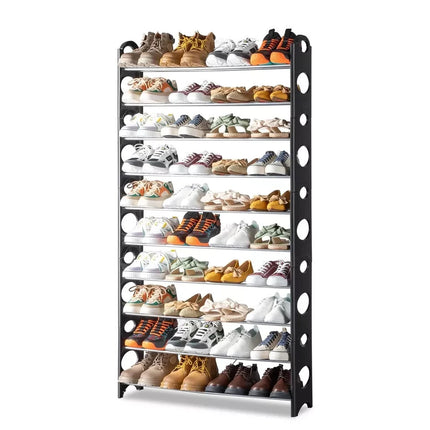 6 Tier Shoe Rack Stand Lightweight Compact Storage Organizer Space Saving Shelf