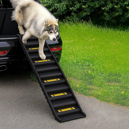 Foldable Pet Ramp Ladder – Easy Climb Stairs for Dogs Car Access Portable Design
