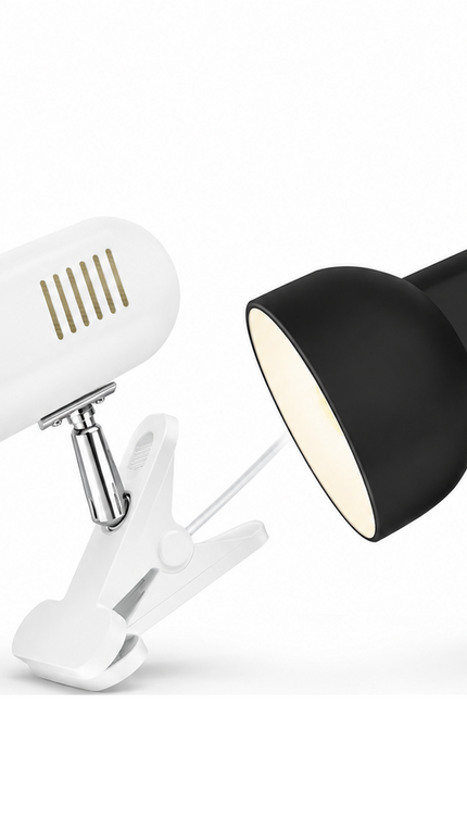 Clip On Reading Light Desk Lamp E27 Bulb Holder Bed Headboard Shelf Adjustable