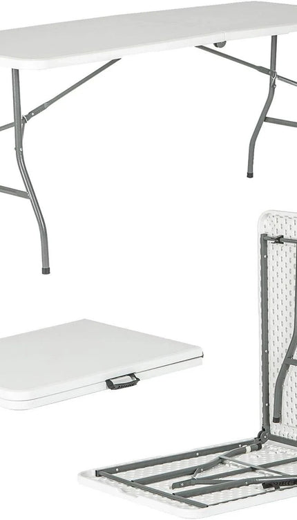 6FT Folding Trestle Table with Carry Handle